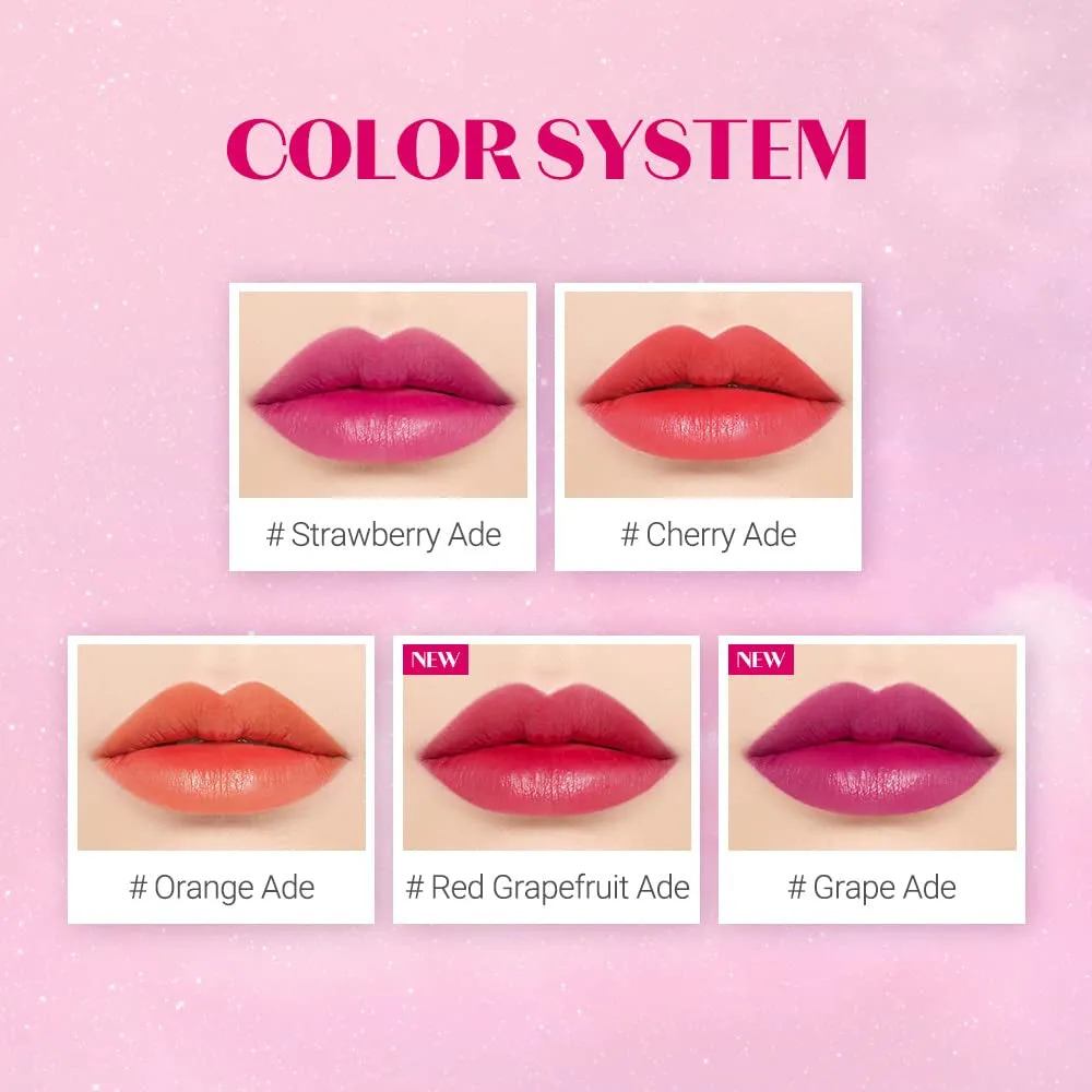Dear Darling Water Tint - Cherry Ade | Vivid Color Lip Stain with Moisturizing Weightless & Non-Sticky Finish Lip Stain | Smudge-Proof Lip Tint | Korean Makeup, Perfect for Gift