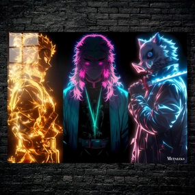 Demon slayer trio neon