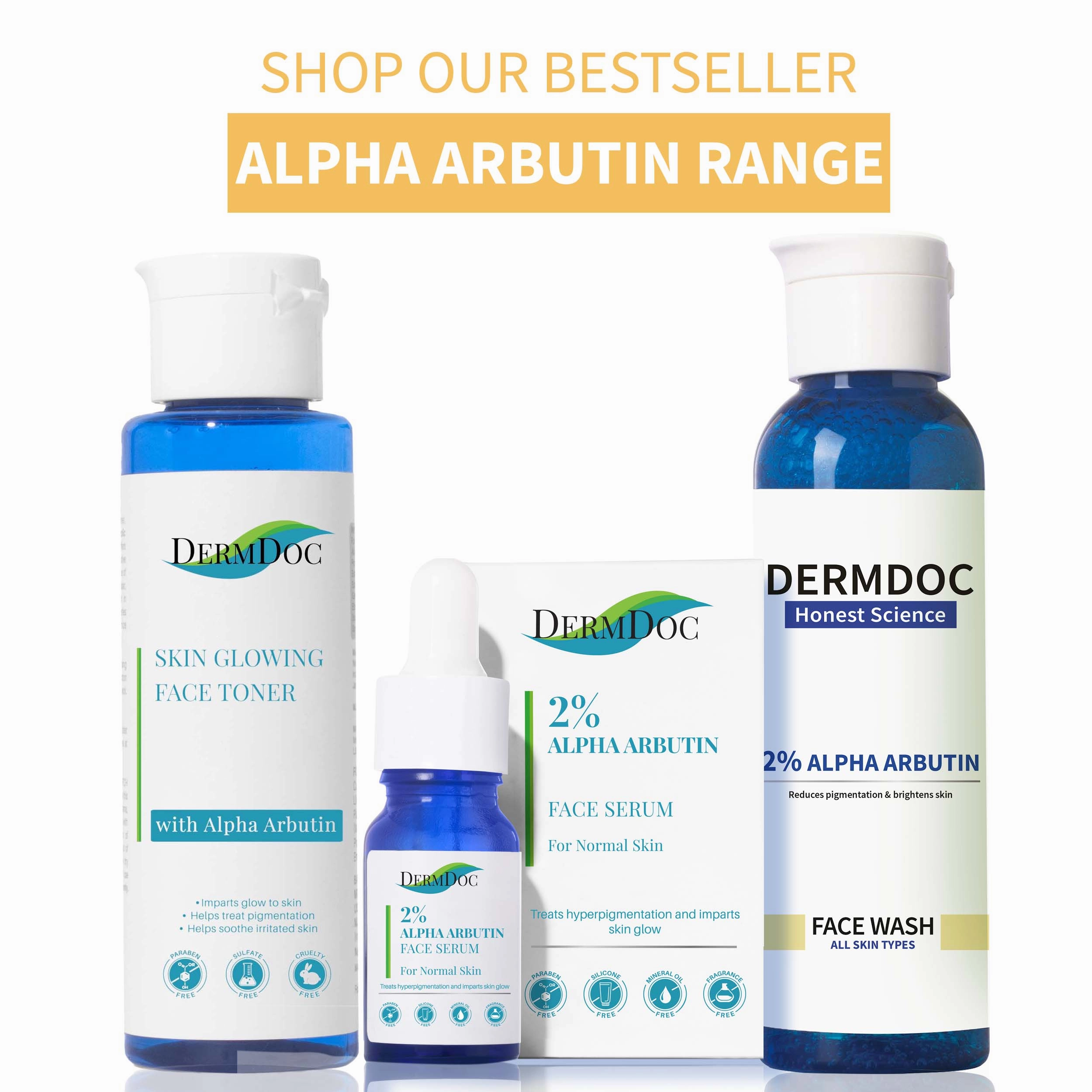 DermDoc Skin Glowing Face Wash with Alpha Arbutin (120 ml)