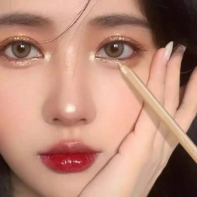 Diamond Glitter Eyeshadow Liner Pencil Eye Makeup Highlighter Waterproof Matte Pink Silkworm Champagne Gold Eyeliner Pen