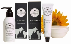Dionis Goat Milk Skincare 4 fl oz Purifying Cleanser   1 fl oz Anti-Wrinkle Cream