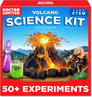 Doctor Jupiter STEM Volcano Science Kit for Kids Ages 8-9-10-11-12-13-14 | Birthday Gift Ideas for Boys & Girls 8  Years Old | Toy with 50  Experiments | Learning & Educational Kits