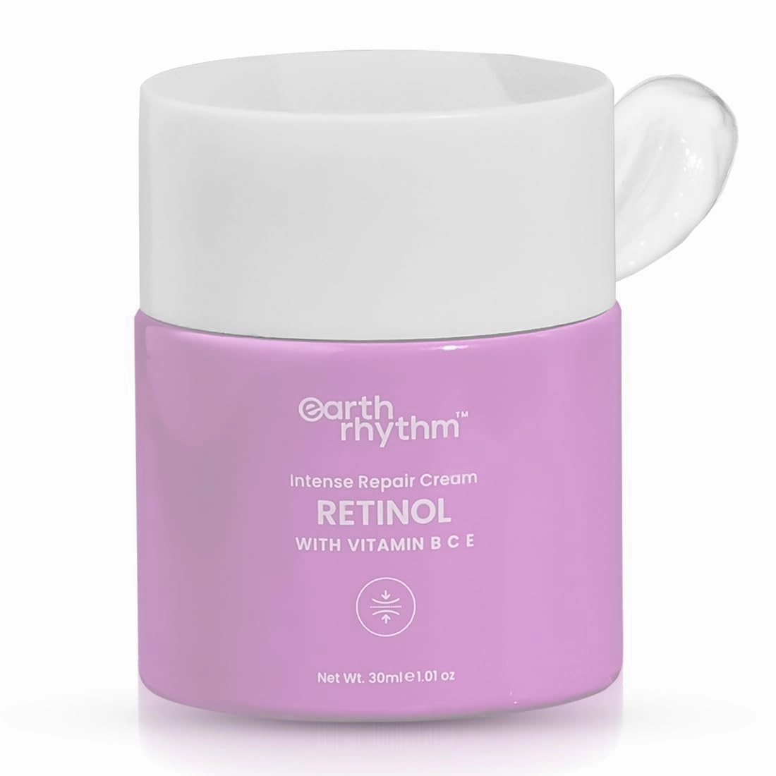 Earth Rhythm Retinol Night Cream For Glowing Skin Anti Aging Face Cream Enriched with Vitamin B, C, & E Reduce Fine Lines & Wrinkles For All Skin Type - 30ml