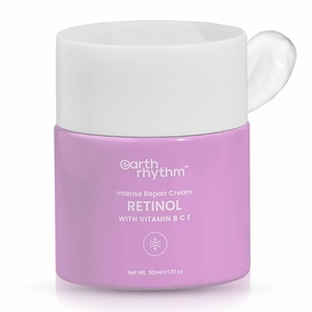 Earth Rhythm Retinol Night Cream For Glowing Skin Anti Aging Face Cream Enriched with Vitamin B, C, & E Reduce Fine Lines & Wrinkles For All Skin Type - 30ml