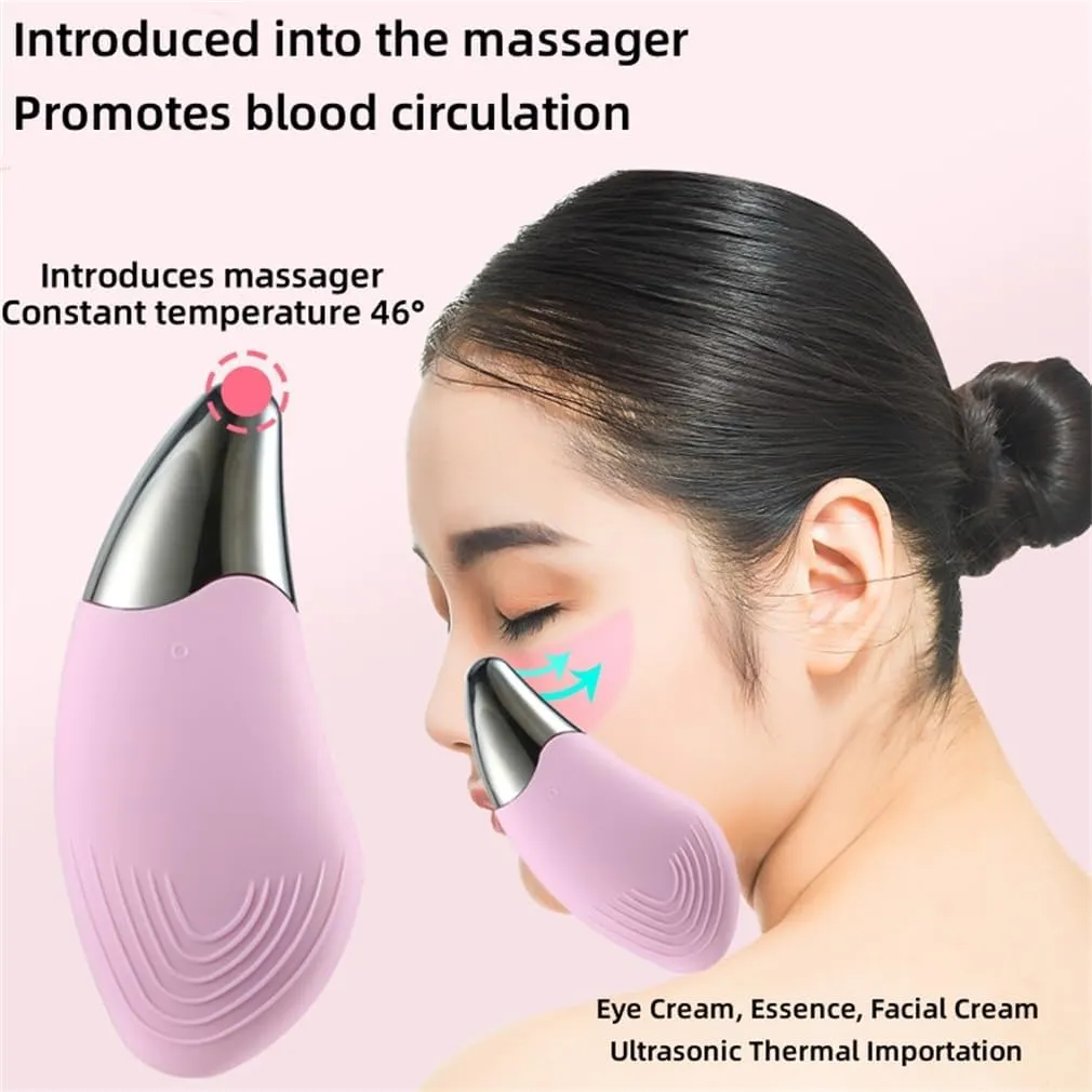 Electric Silicone Sonic Face Scrubber, Facial Massager, Constant Temperature 46° 6000 Vibrations 6-Speed Adjustment, for Deep Cleansing Gentle Exfoliating,Green