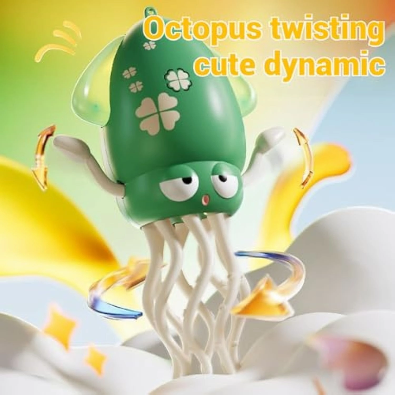 Electric Automatic Obstacle Avoidance Octopus, Crazy 8-Leg Action Octopus with Cute Glowing Pendant Auto-Avoid Crawling Dancing with LED Music, Interactive Auto-Dance Octopus (Pink Basic Model)