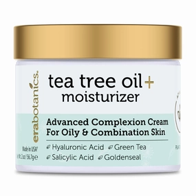 Era Organics Tea Tree Skincare Trio – Tea Tree Cream, Cleanser & Microdermabrasion Face Scrub for Oily, Blemish-Prone Skin – Cleanse & Balance Your Skin With Non-Toxic, Plant-Based Skin Care