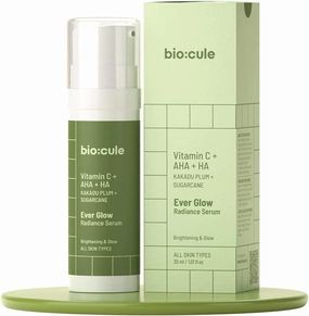 Ever Glow Radiance Serum, Vitamin C Face Serum for Glowing Skin with Glycolic Acid from Kakadu Plum & Sugarcane, Skin Brightening & Glow, Oil Free Vitamin C Serum for All Skin Types, 30ml