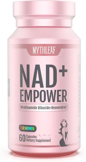 Exclusive NAD  Supplement for Women,Empowering Women's Wellness,Featuring Resveratrol, CoQ10, Enhance Energy, Balance Mood, and Support Cellular Health, 60 Capsules,30 Day