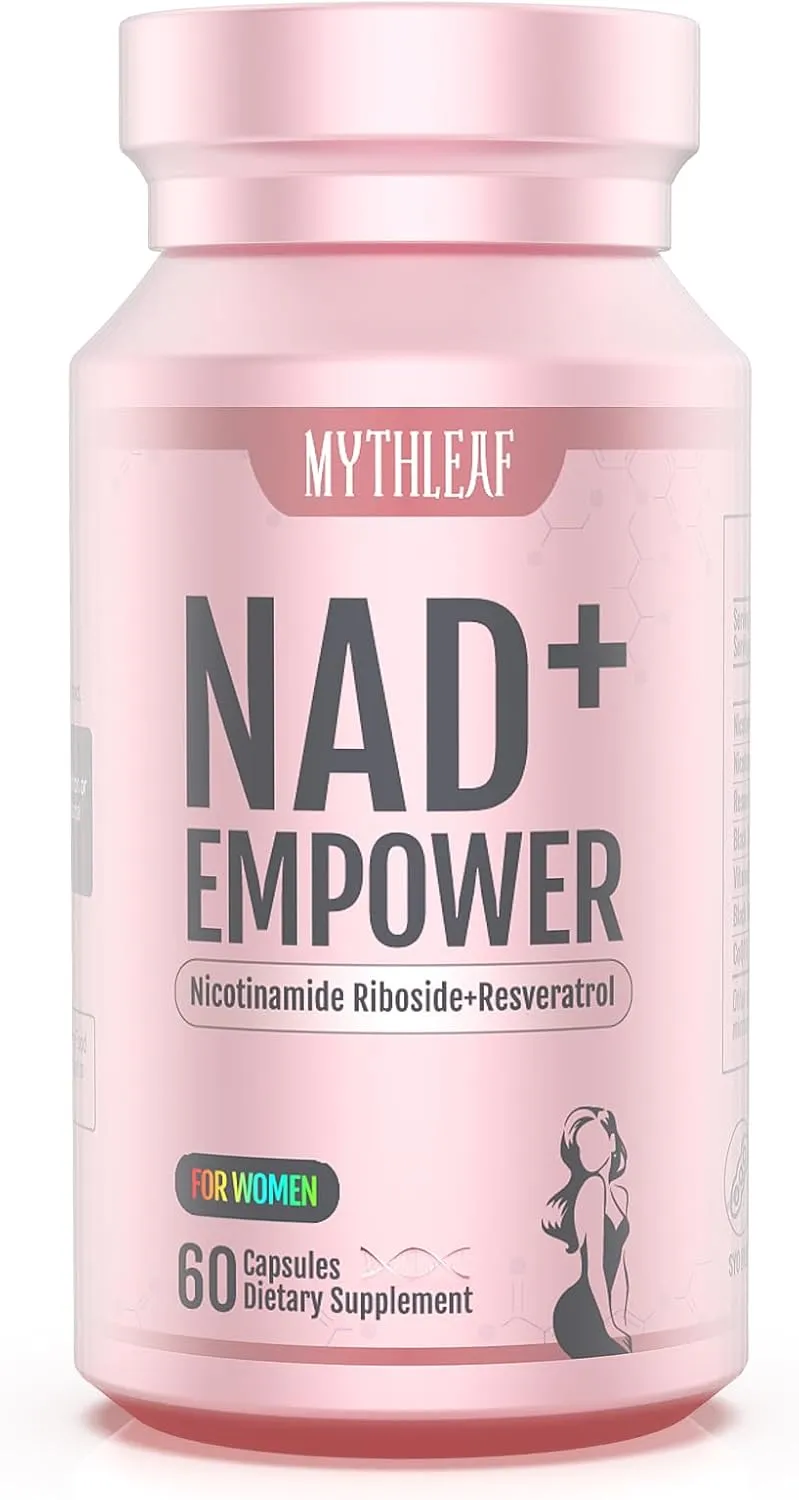 Exclusive NAD  Supplement for Women,Empowering Women's Wellness,Featuring Resveratrol, CoQ10, Enhance Energy, Balance Mood, and Support Cellular Health, 60 Capsules,30 Day