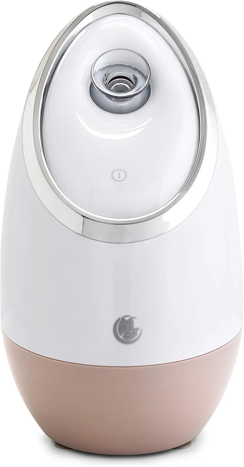Facial Steamer SPA  by Microderm GLO - Best Professional Nano Ionic Warm Mist, Home Face Sauna, Portable Humidifier Machine, Deep Clean & Tighten Skin, Daily Hydration for Maximum Serum Absorption