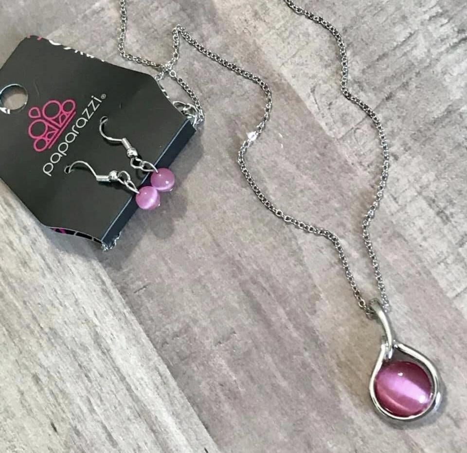 Fairy Lights - Pink Necklace