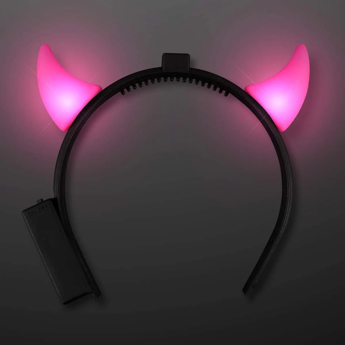 FlashingBlinkyLights Hot Pink Light Up LED Devils Horns Headband