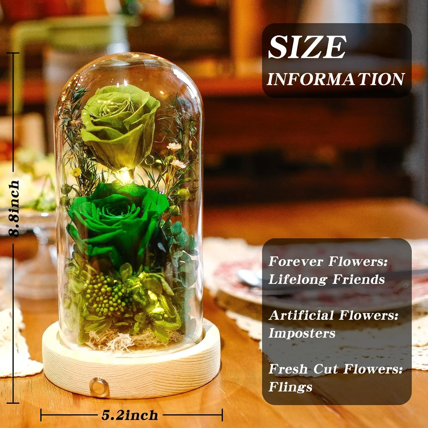 Flowers, Roses, Gifts–Flowers Bouquet & Forever Flowers for Delivery Prime - Preserved Flowers Birthday Gift for Women, Valentine's, Mother's Day, Christmas–Lasting Fresh Roses, Battery Included