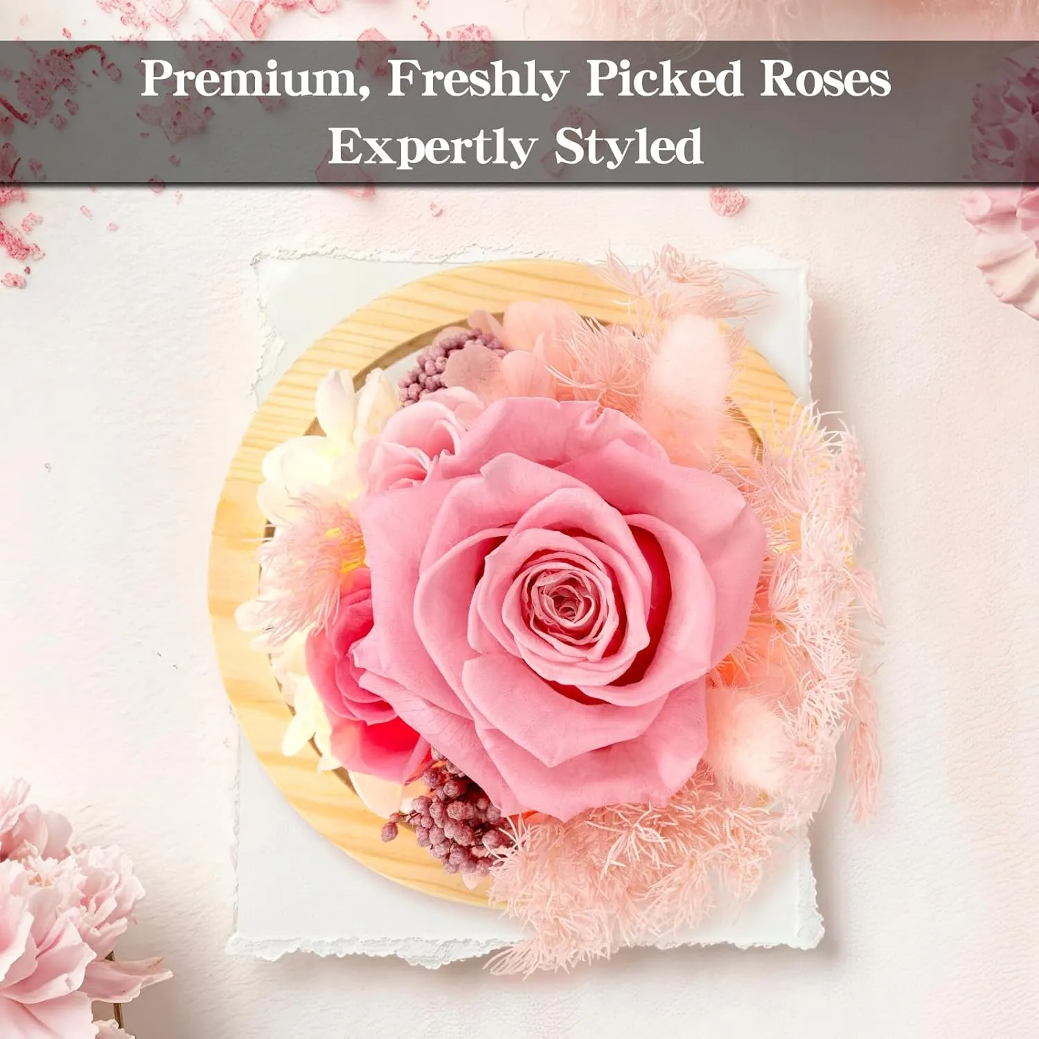 Flowers, Roses, Gifts–Flowers Bouquet & Forever Flowers for Delivery Prime - Preserved Flowers Birthday Gift for Women, Valentine's, Mother's Day, Christmas–Lasting Fresh Roses, Battery Included