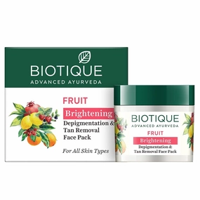 Fruit Brightening Depigmentation and Tan Reduce Face Pack| Ayurvedic and Organically Pure| Tan Reduc Face Pack for All Skin Types|100% Botanical Extracts| 75gm