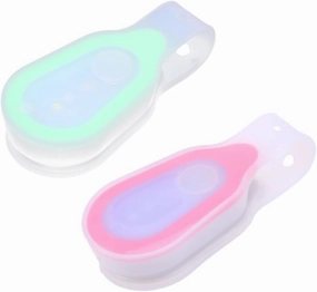 Gatuida 2 Pack Led Running Lights Clip-on Reflective Night Safety Gear for Runners Waterproof Silicone Light for Walking Hiking Biking Random