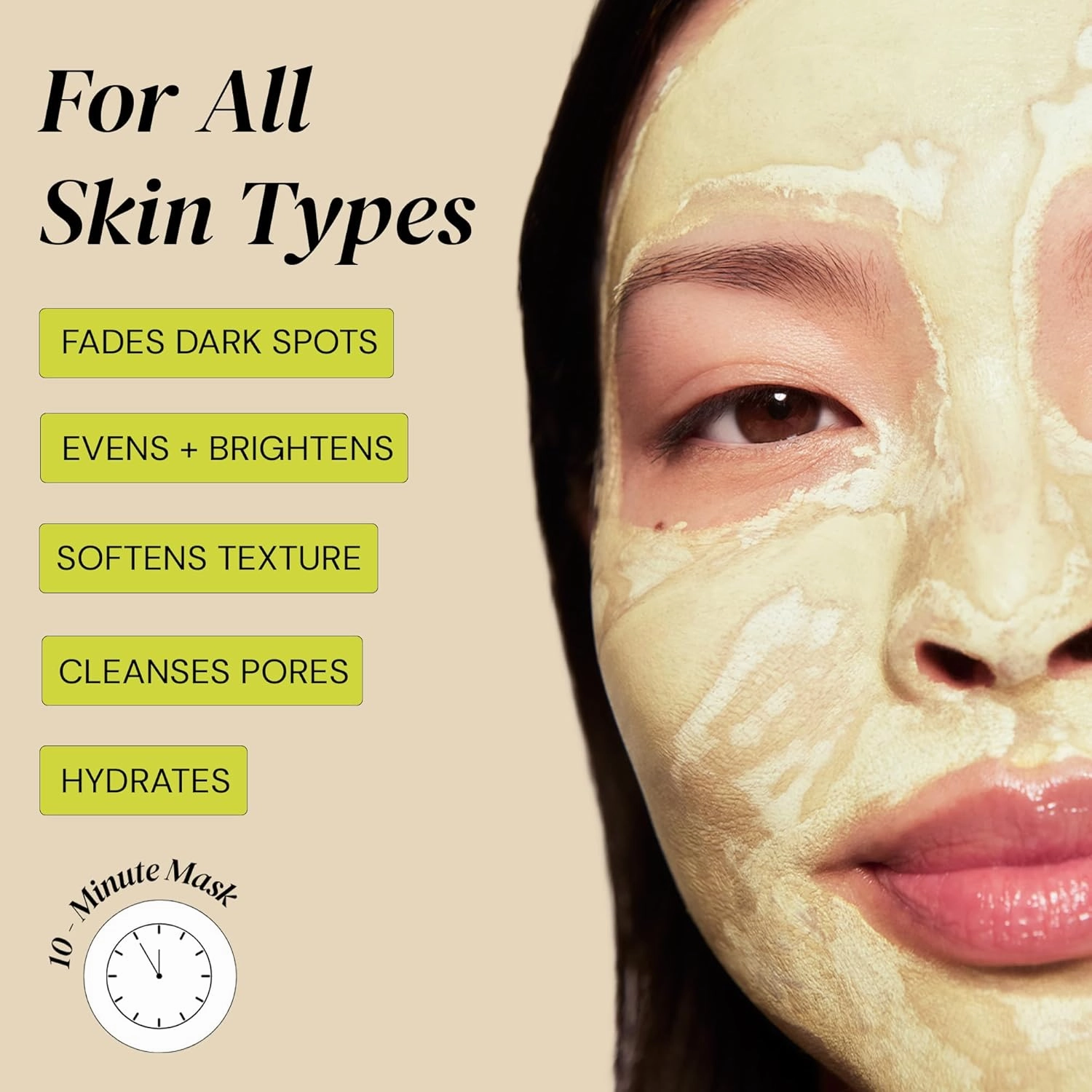 Gleamin Vitamin C Clay Mask for Dark Spots,10-Minutes Turmeric Clay Face Mask Skin Care, Deep Cleansing Pores - Facial Improves Uneven Tone, Post-Blemish, Visibly Brighten, Scarring & Texture - 5 Oz