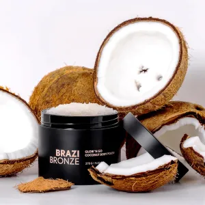 Glow n' Go Body Polish Body Scrub, Coconut Sugar Scrub with Natural Oils & Butters, Hydrating, Nourishing, Exfoliating Body Scrub, Coconut Oil, Shea Butter Scrub (9.52 oz)