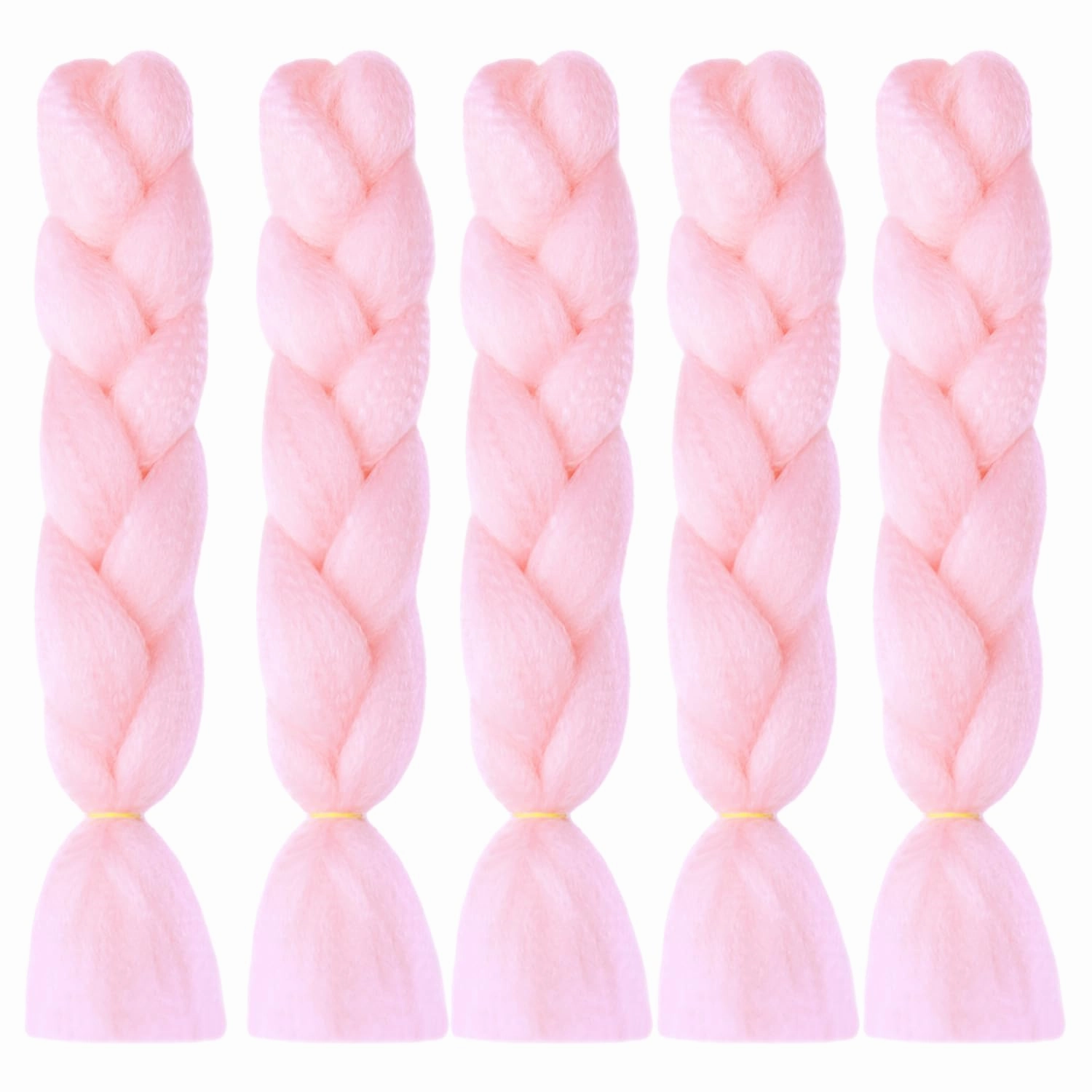 Glow in the Dark Pink Braiding Hair 24inch 5pcs Jumbo Braiding Hair Extensions for Box Braids