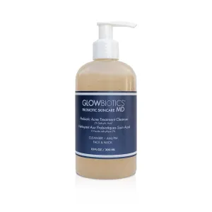 Glowbiotics Probiotic Acne Treatment Cleanser: Foaming Face Wash, Salicylic Acid Acne Control, Oily Skin Solution with Ceramides & Niacinamide, 10 Fl Oz