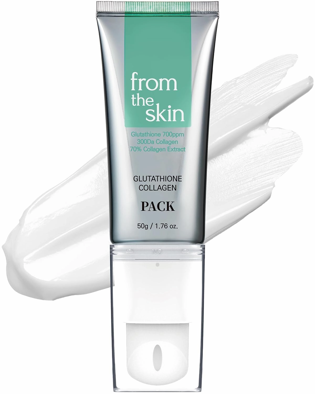 Glutathione Collagen Peel Off Mask - Anti Aging Korean Face Mask, Face Lift, Radiance Boost, Reduces Wrinkles - Built-in Silicone Spatula, 700ppm Glutathione & 300 Da Collagen, 1.76 oz.
