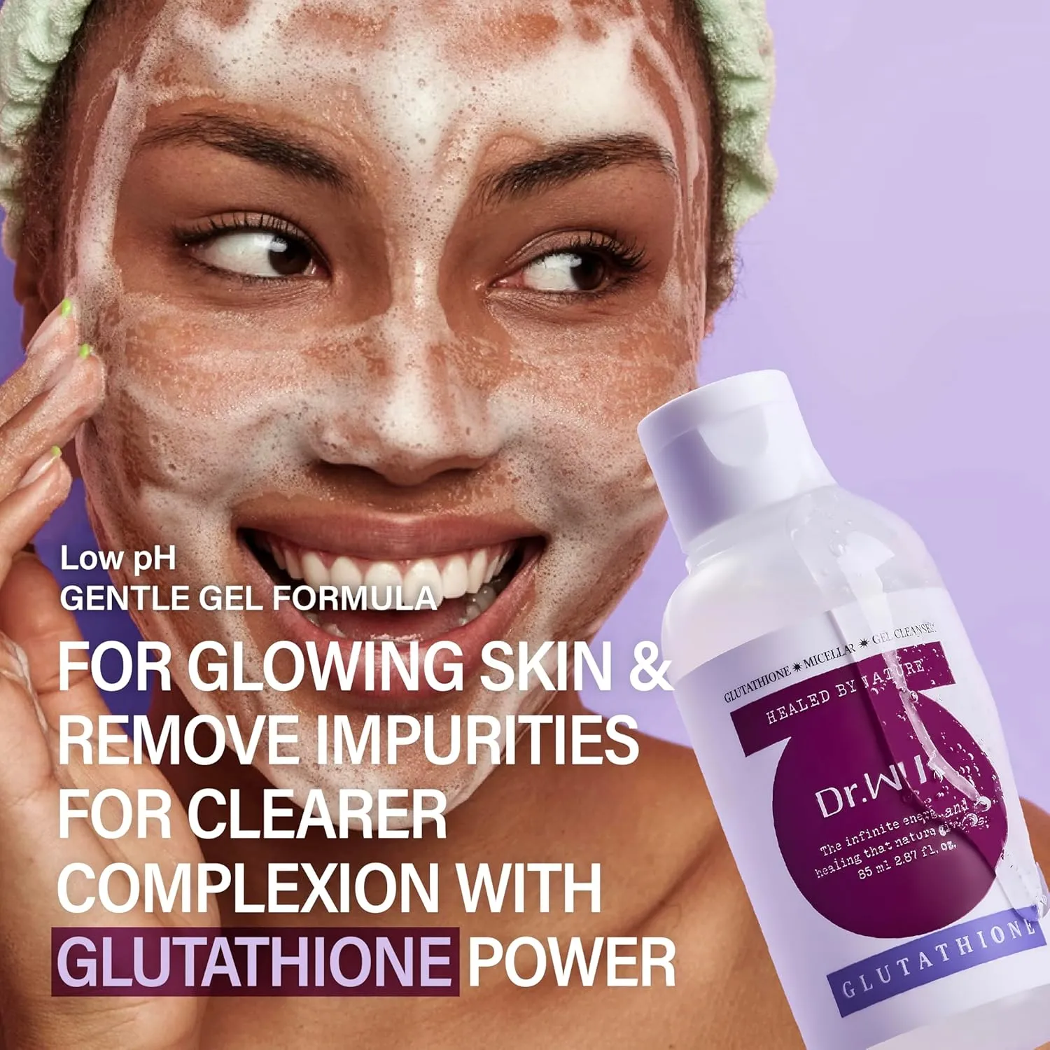 Gluthathione Michellar Gel Facial Cleanser For Sensitive Skin With Hyaluronic acid, Tea Tree And Vitamin | Korean Skin Care Face Wash For Radiant Skin | Hydrating Face Cleanser - 2 Packs