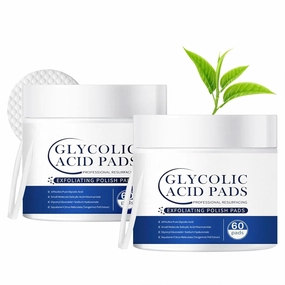 Glycolic Acid Pads,Glycolic Acids Peel Pad,Glycoli c Exfoliating Pad,Exfoliating Peel for Face & Body Exfoliat ing Skin, Reduce Fine Lines Wrinkles - 60 Pads (2PCS)