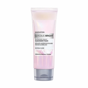 Glycolic Bright Daily Foaming Face Cleanser, 100ml | Glycolic Acid Face Wash for Dull Skin | Daily Glowing Facial Cleanser | Suitable for All Skin Types