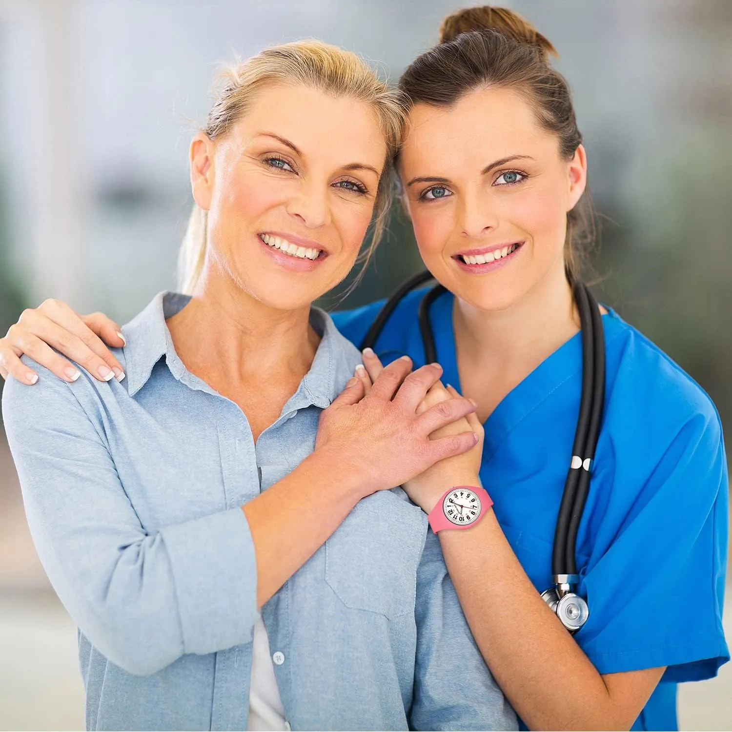 GOLDEN HOUR Waterproof Sports Analog Unisex Watches for Nurse Medical Professionals, Students - Military Time Glowing Easy to Read Dial, Jelly Silicone Strap