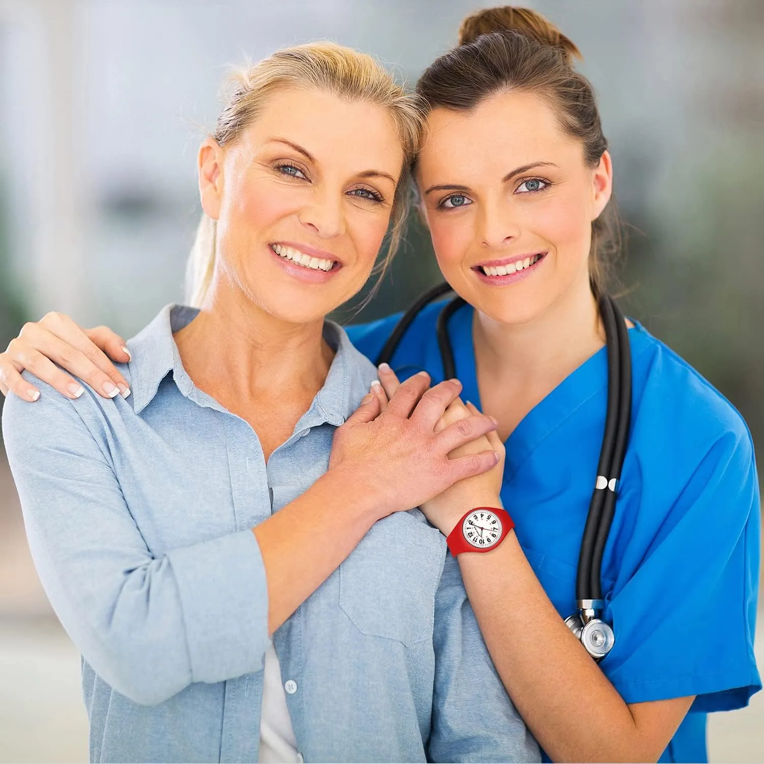 GOLDEN HOUR Waterproof Sports Analog Unisex Watches for Nurse Medical Professionals, Students - Military Time Glowing Easy to Read Dial, Jelly Silicone Strap