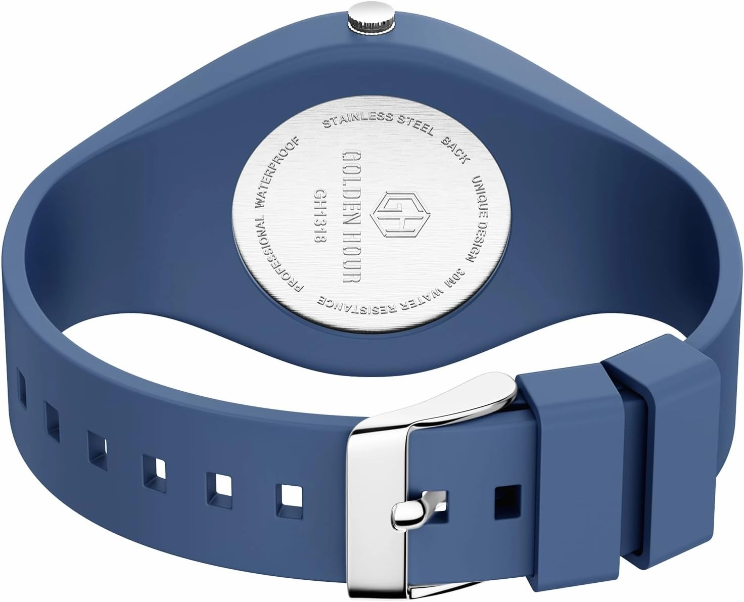 GOLDEN HOUR Waterproof Sports Analog Unisex Watches for Nurse Medical Professionals, Students - Military Time Glowing Easy to Read Dial, Jelly Silicone Strap