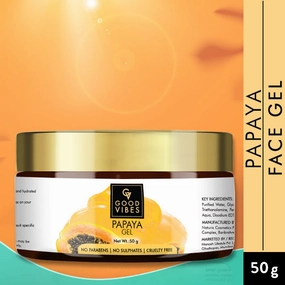 Good Vibes Papaya Gel | Nourishing, Hydrating, Antioxidants | With Orange | No Parabens, No Sulphates, No Mineral Oil, No Animal Testing (50 g)