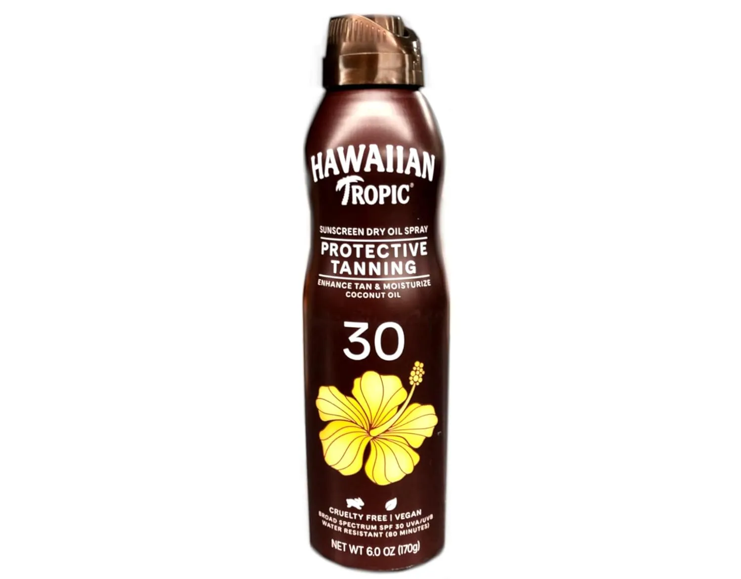 Hawaiian Tropic Dry Oil Clear Spray Sunscreen SPF 30 5.2 oz (Pack of 2)