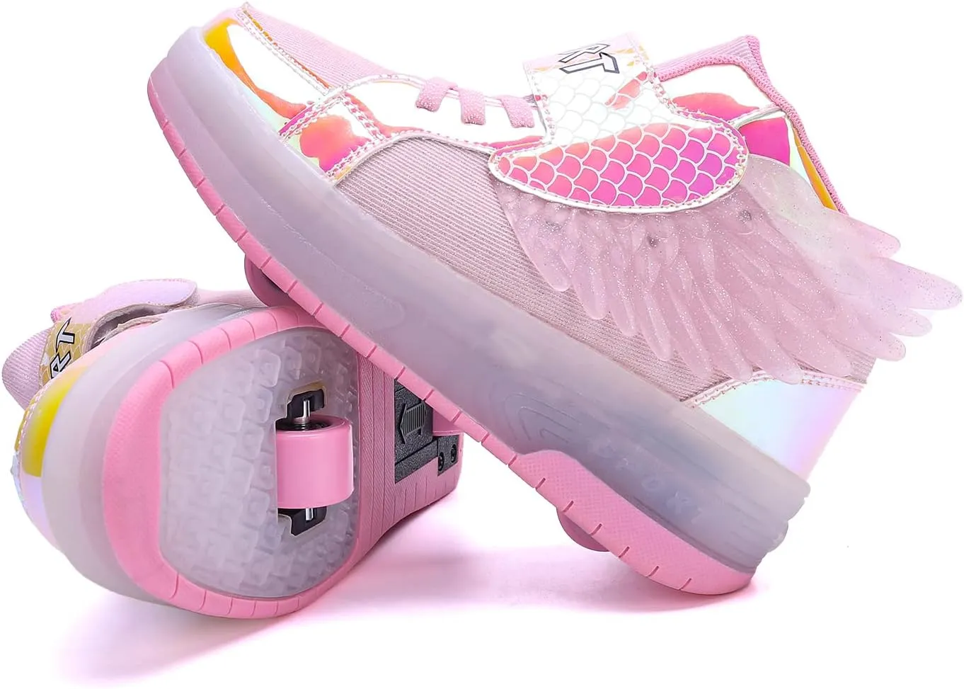 HHSTS Kids Shoes - New Upgraded with Wheels LED Light Color Shoes Shiny Roller Skates Skate Shoes Simple Kids Gifts Boys Girls The Best Gift for Party Birthday Christmas Day