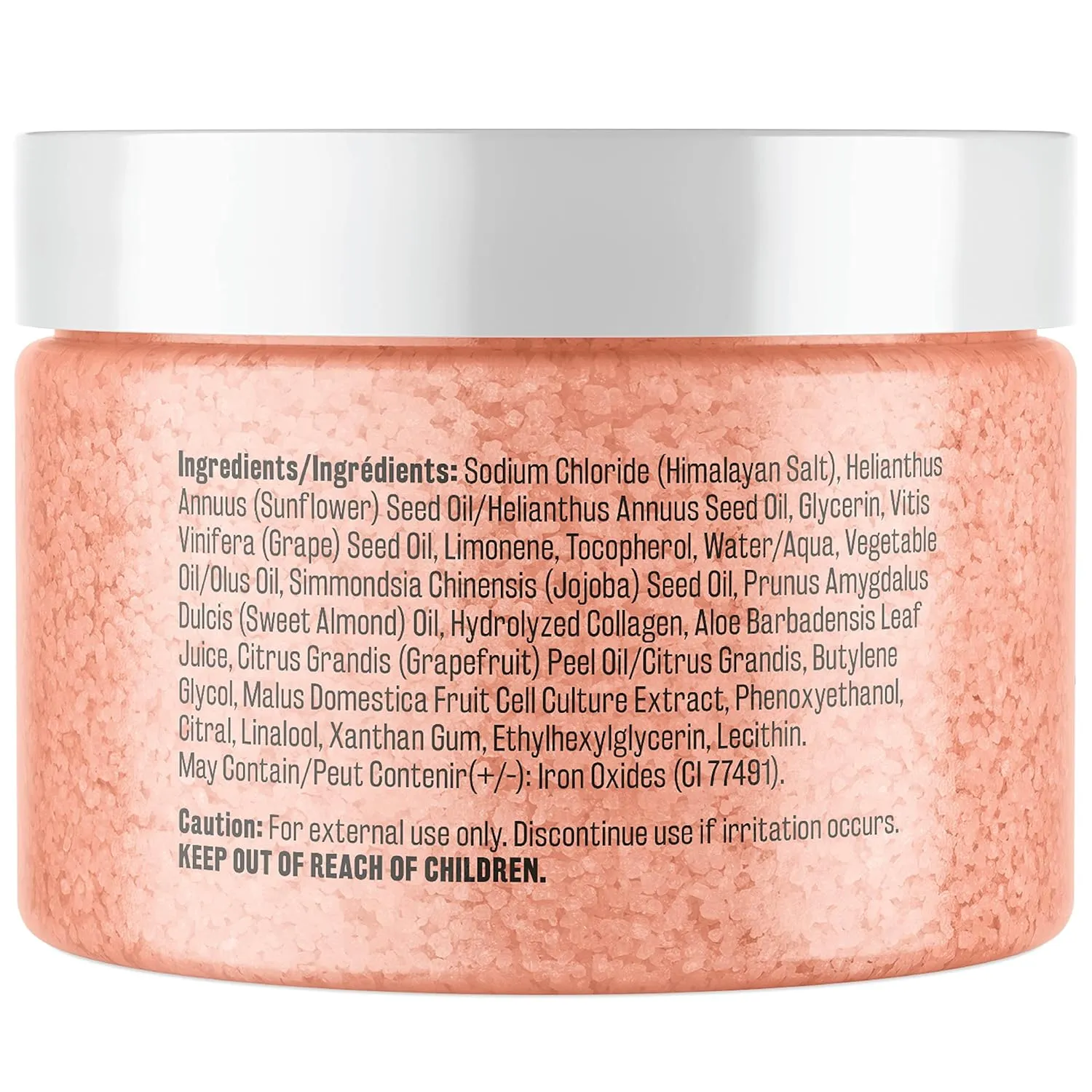 Himalayan Salt Scrub, Face, Foot, and Body Exfoliator with Collagen and Stem Cells Exfoliating Scrub for Toning, Cellulite, and Skin Care by M3 Naturals (Pack of 2)