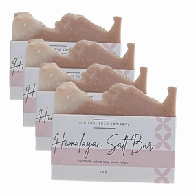 Himalayan Salt Soap Collection Soap Bar – Skin Renewing, Vegan-Friendly with Lavender & Tea Tree Oil – Deep Cleansing & Nourishing for Glowing Skin – 5.8 oz Pack 4