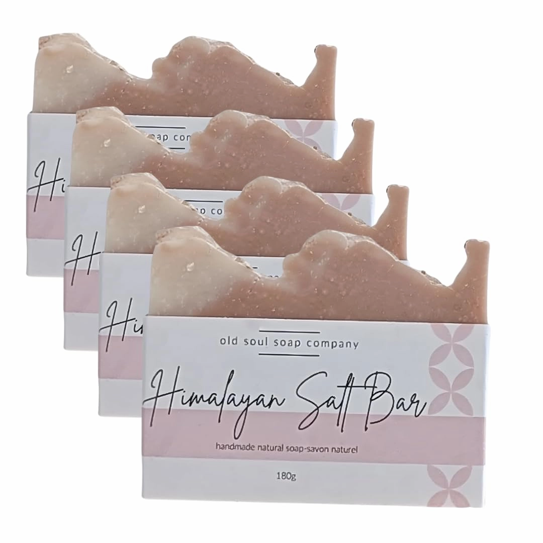 Himalayan Salt Soap Collection Soap Bar – Skin Renewing, Vegan-Friendly with Lavender & Tea Tree Oil – Deep Cleansing & Nourishing for Glowing Skin – 5.8 oz Pack 4