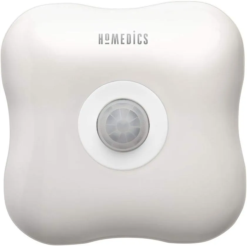 Homedics TotalClean Personal UV-C Plug-In Air Sanitizer – Small Air Purifier for Bedrooms and Bathrooms, Built-In Night-Light for Small Spaces, Auto-On Motion, White
