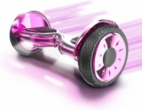 Hoverboard for Adults for Kids and Teens with Bluetooth Speaker & LED Lights, 10" Big Wheels, All Terrain Off-Road Hover Board, UL Safety Certified (Glowing Pink)