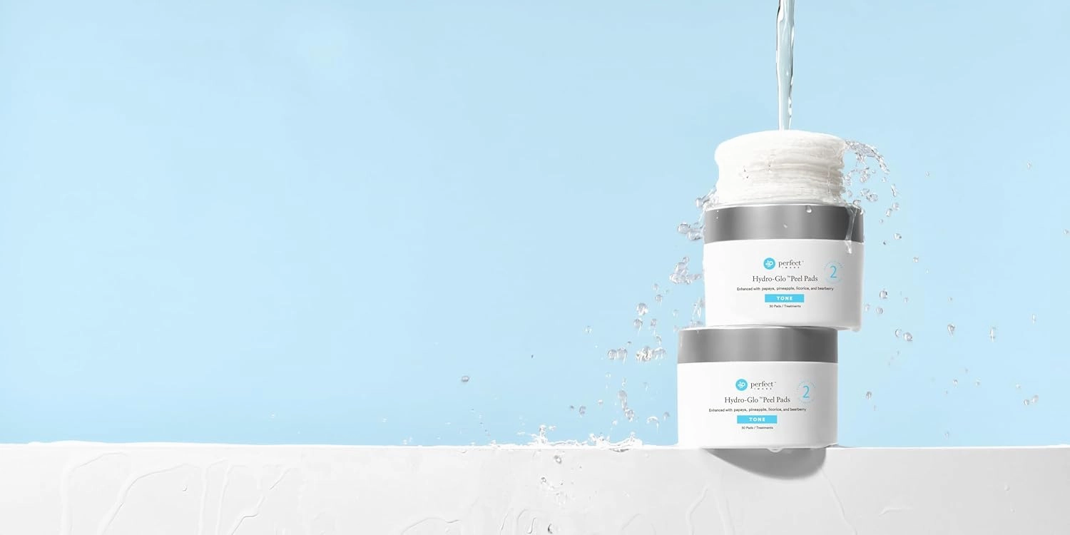 Hydro-Glo Peel Pads - Enhanced with Kojic, Mandelic, Glutathione, Licorice, Papaya, Pineapple, Bearberry Extracts (40% Strength)