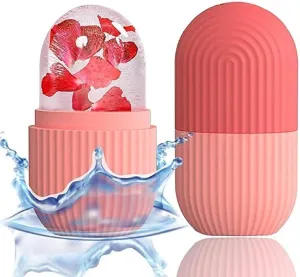 Ice Roller for Face, Puffy Eyes & Neck, Easy to Hold & Use, Reusable, Facial Beauty Ice Roller for Glowing & Clear Skin, Cold Therapy Facial Massage Roller (Multi Colour)