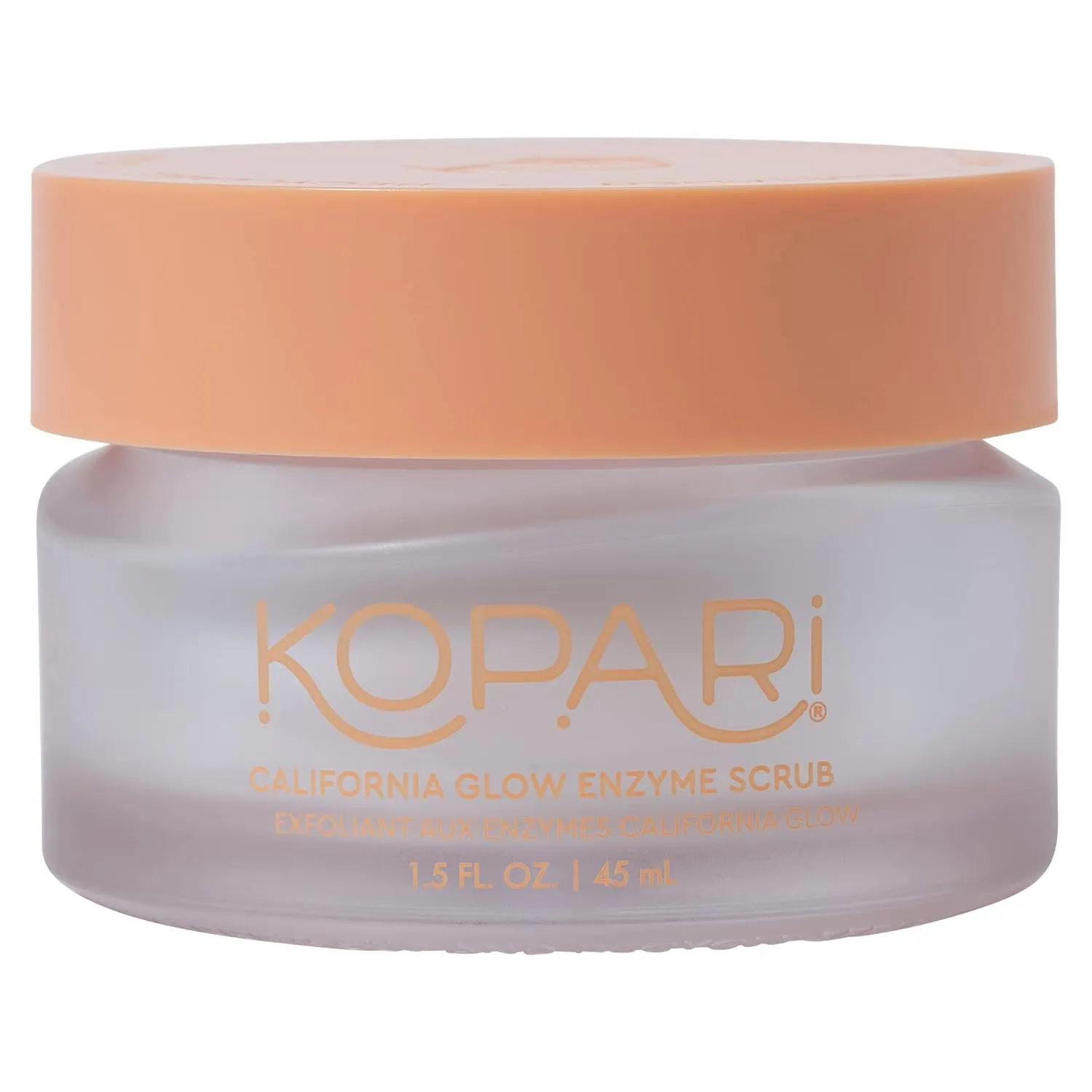 Kopari California Glow Enzyme Exfoliating Face Scrub, Clarifying & Brightening Skin Exfoliation Facial Scrub, Supports Anti-Aging, 100% Organic Coconut Oil, Cruelty Free, Vegan, 1.5 Fl Oz