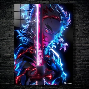 Kyojuro Rengoku neon art