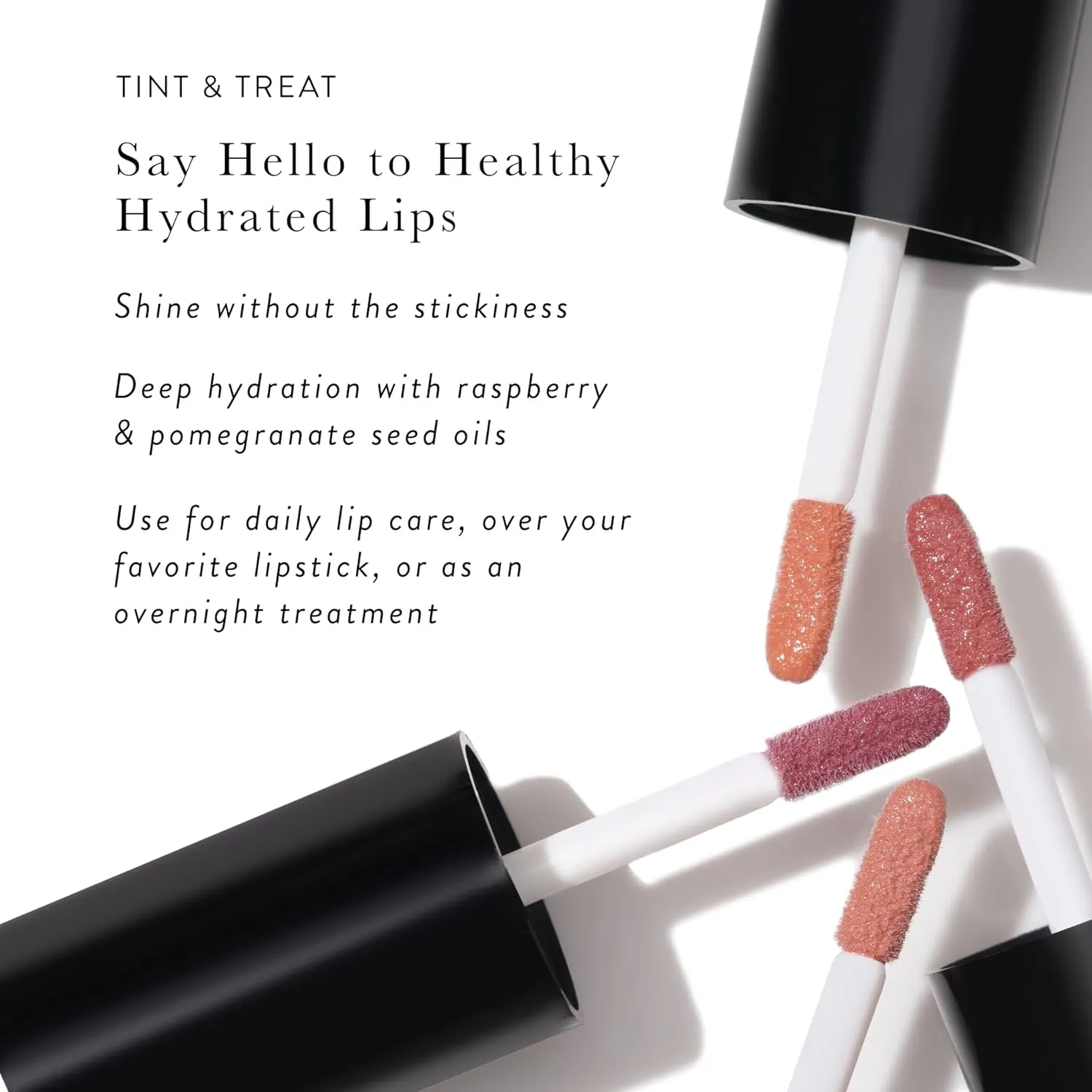 LAURA GELLER NEW YORK Treat-n-Go Tinted Non-Stick Hydrating Lip Oil, Finish Line