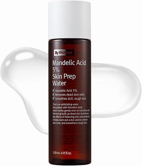 Mandelic Acid 5% Skin prep Water, Gentle Skin Korean exfoliator for face, Aha Bha Toner, Ideal for Sensitive Skin | Helping clogged pores and Glow up (4.05 Fl Oz (Pack of 1))