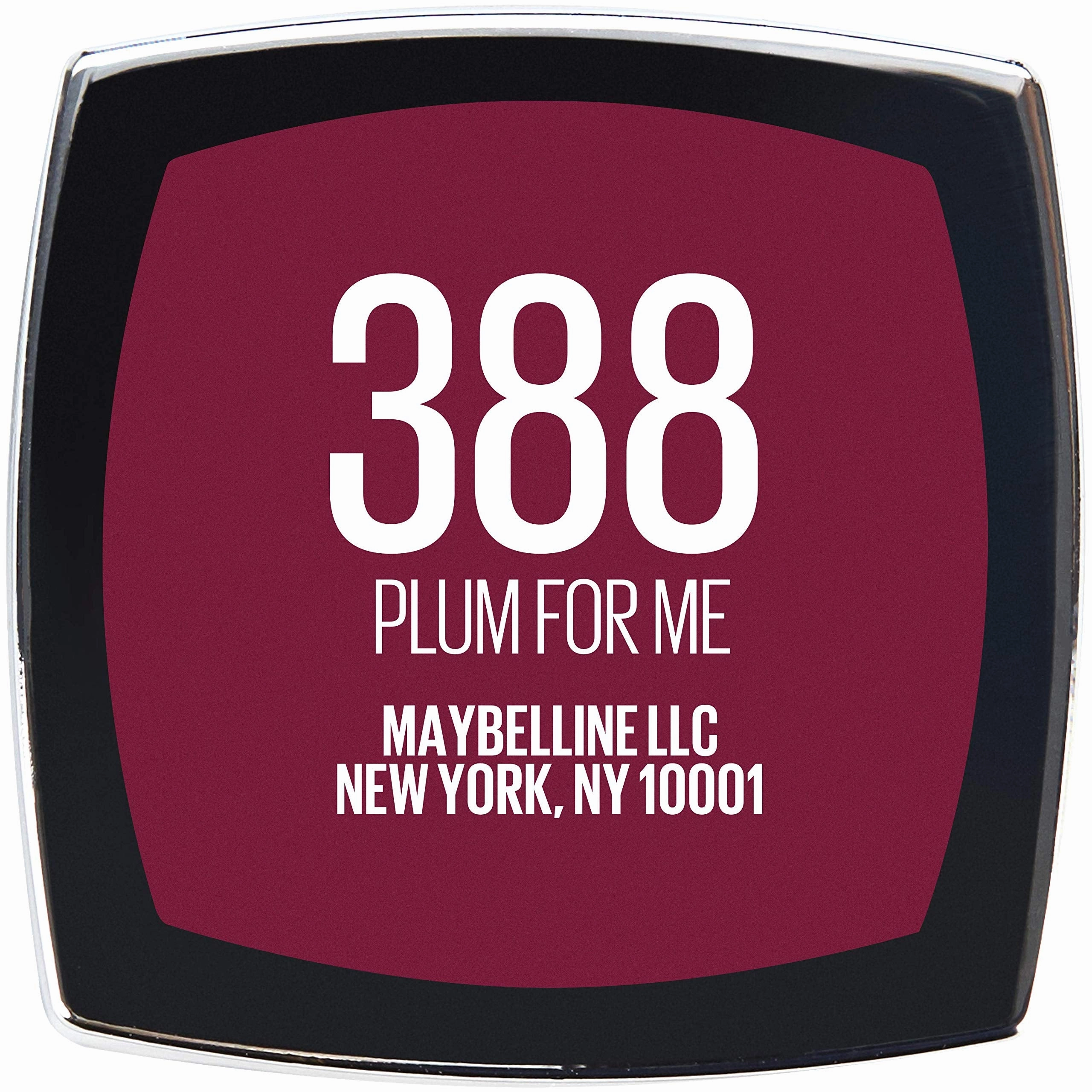 Maybelline New York Color Sensational Made for All Lipstick, Satin Purple Lipstick, 388 PLUM FOR ME, 1 Count