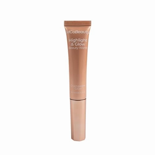 MCoBeauty Highlight & Glow Beauty Wand, Champagne Glow, Luminous Highlight for Radiance Skin, Vegan, Cruelty Free Cosmetics