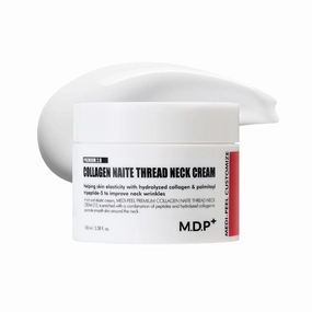 MDP  PREMIUM COLLAGEN NAITE THREAD NECK CREAM 2.0, Skin Tightening, Firming, 3.38oz/100ml, Anti-aging, Moisturizer Face Cream, Neck & Décolleté Wrinkles, Soft Smooth Skin