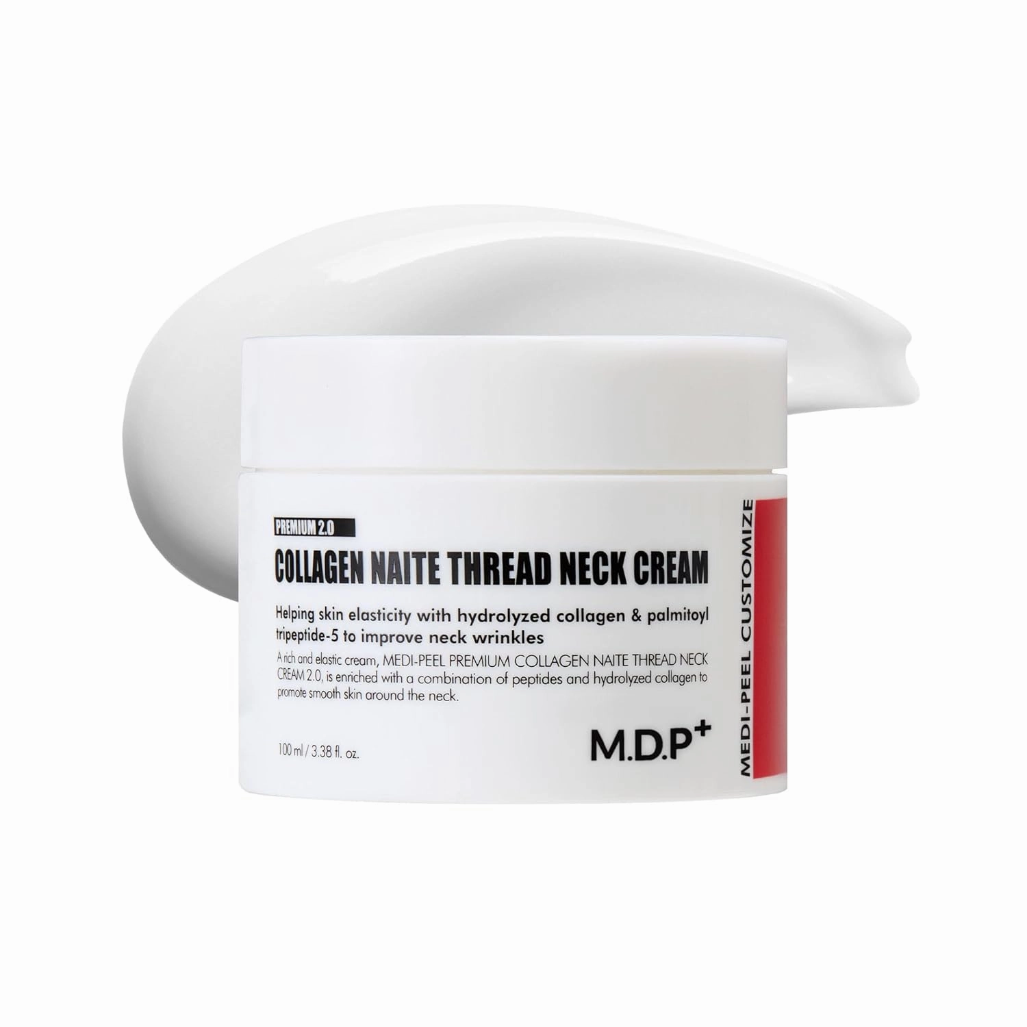 MDP  PREMIUM COLLAGEN NAITE THREAD NECK CREAM 2.0, Skin Tightening, Firming, 3.38oz/100ml, Anti-aging, Moisturizer Face Cream, Neck & Décolleté Wrinkles, Soft Smooth Skin